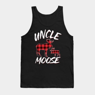 Red Plaid Uncle Moose Matching Family Pajama Christmas Gift Tank Top